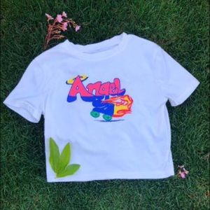 Colorful cropped T-shirt